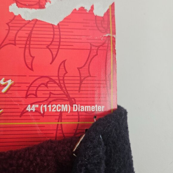 Holiday Place 44in Snowman Christmas Tree Skirt Plush Fabric Buttons Stitching - Picture 8 of 11